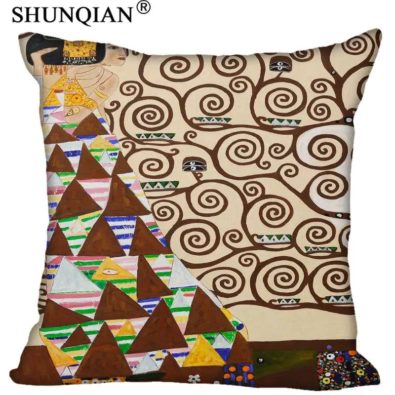 Pillowcase Новое прибытие Густава Климта квадратные Наволочки на молнии наволочки на заказ больше размера на заказ ваш подарок изображения - Цвет: Pillowcase