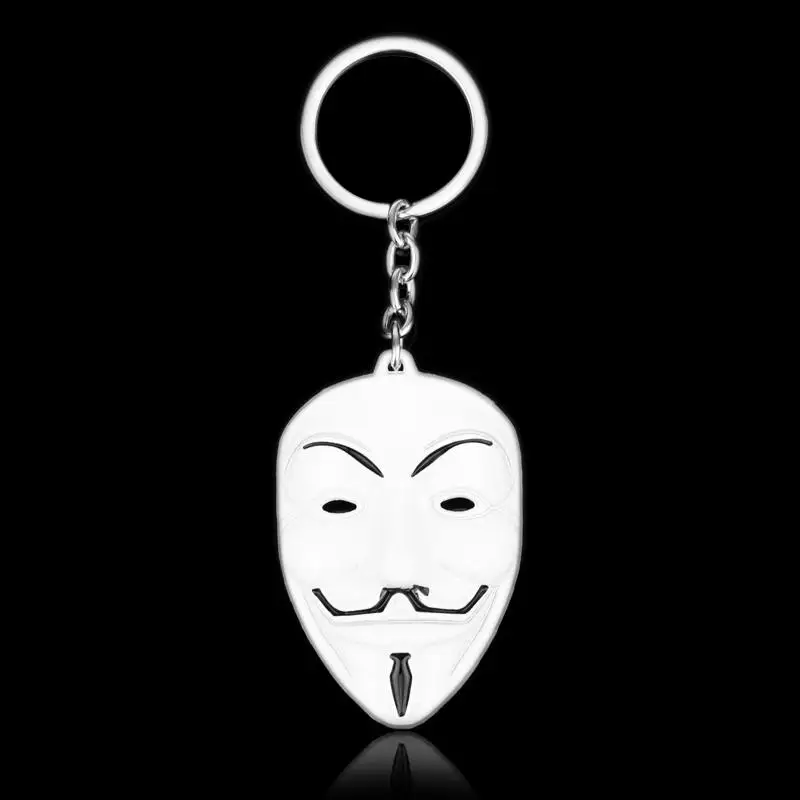 Dongsheng V для Vendetta брелок 4 цвета маска горячая цепочка ключей держатель из фильма
