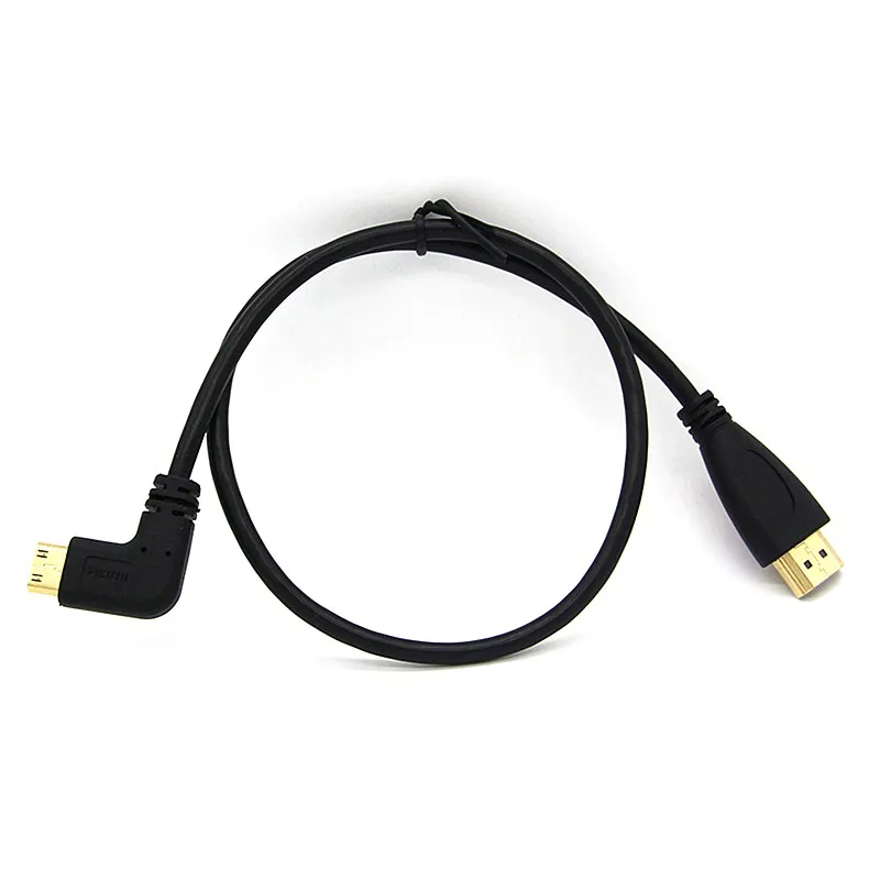 90 градусов левый и правый угловой мини HDMI-совместимый штекер-HDMI-совместимый