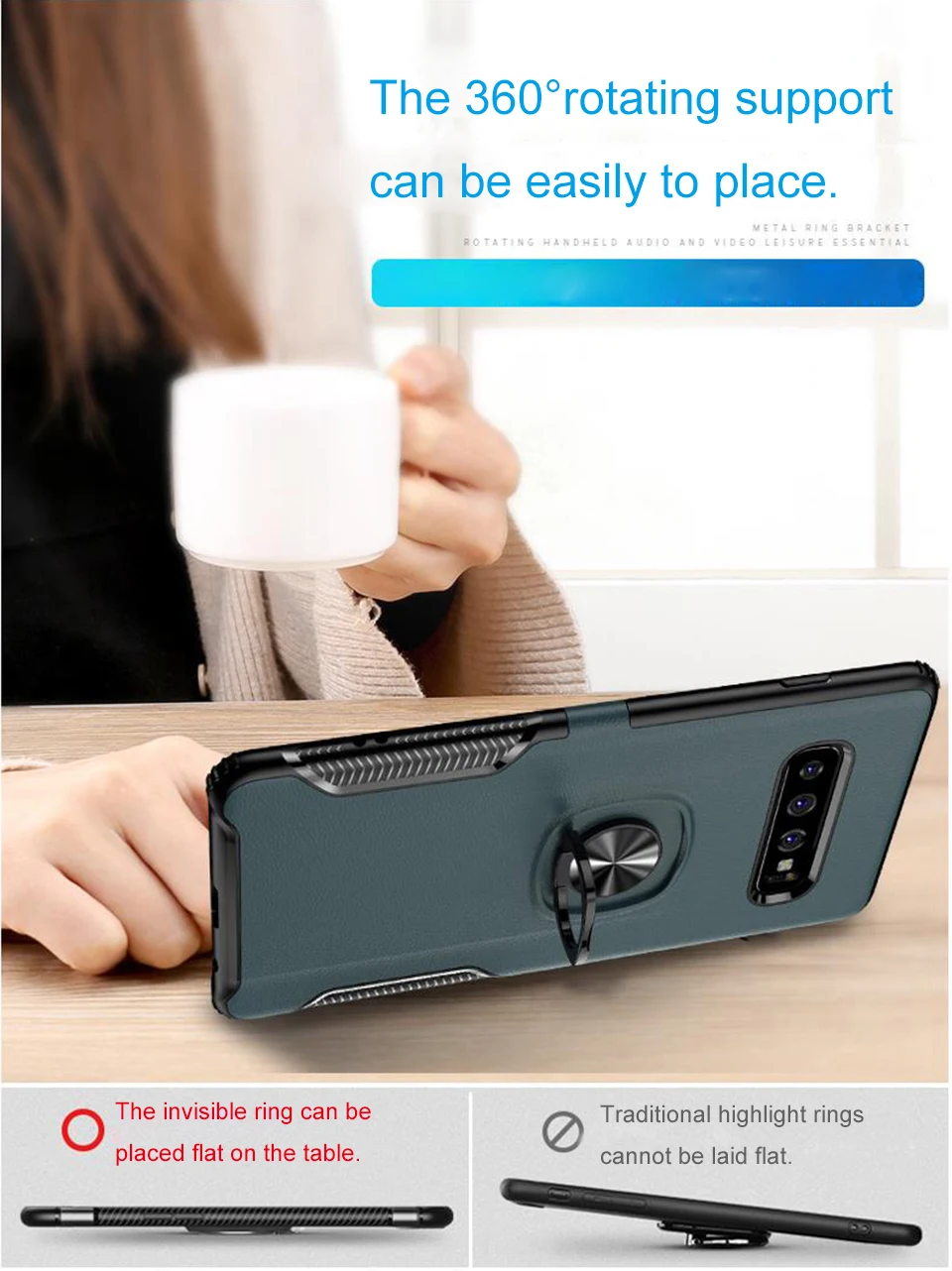 Подставка держатель телефона чехол для samsung Galaxy S10 M10 M20 J4 2018 PC & TPU бизнес