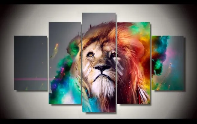 

HD Print 5 Pcs canvas art animals painting modern home decor wall art picture living room decor print Painting on canvas/PT0351