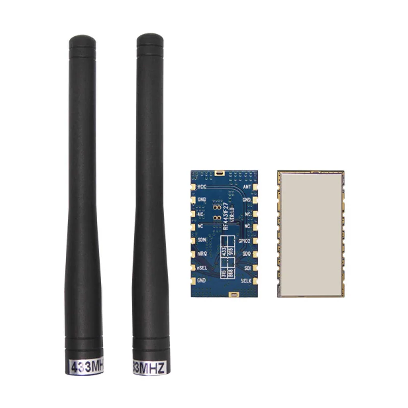 4pcs Arduino Uno RF4432F27+Straight Antenna 500mW 27dBm 2.5km 433/470/868/915mhz RF Front end Transmitter and Receiver Module |
