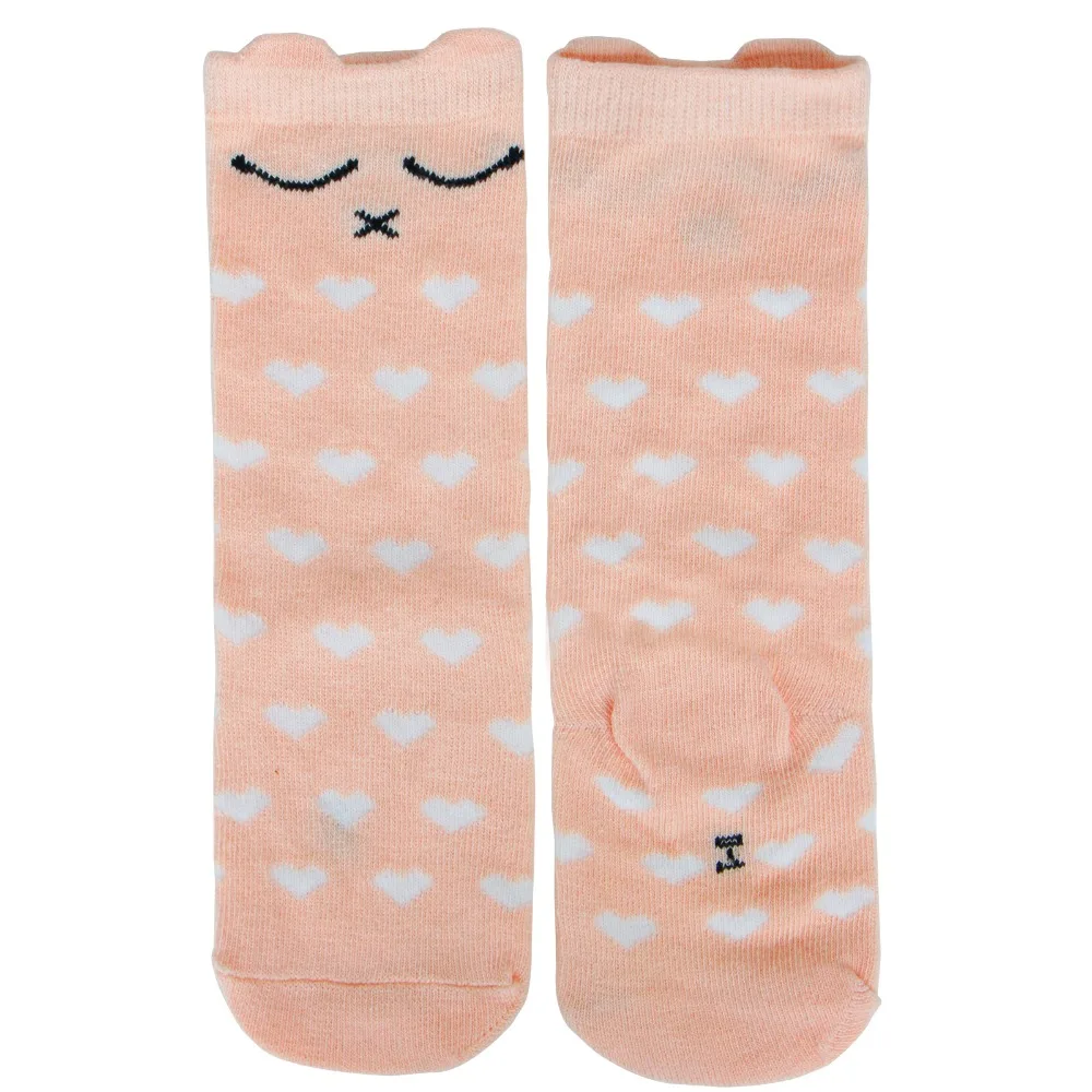 Одна пара хлопковых детских носков унисекс милые Мультяшные носки до колена с