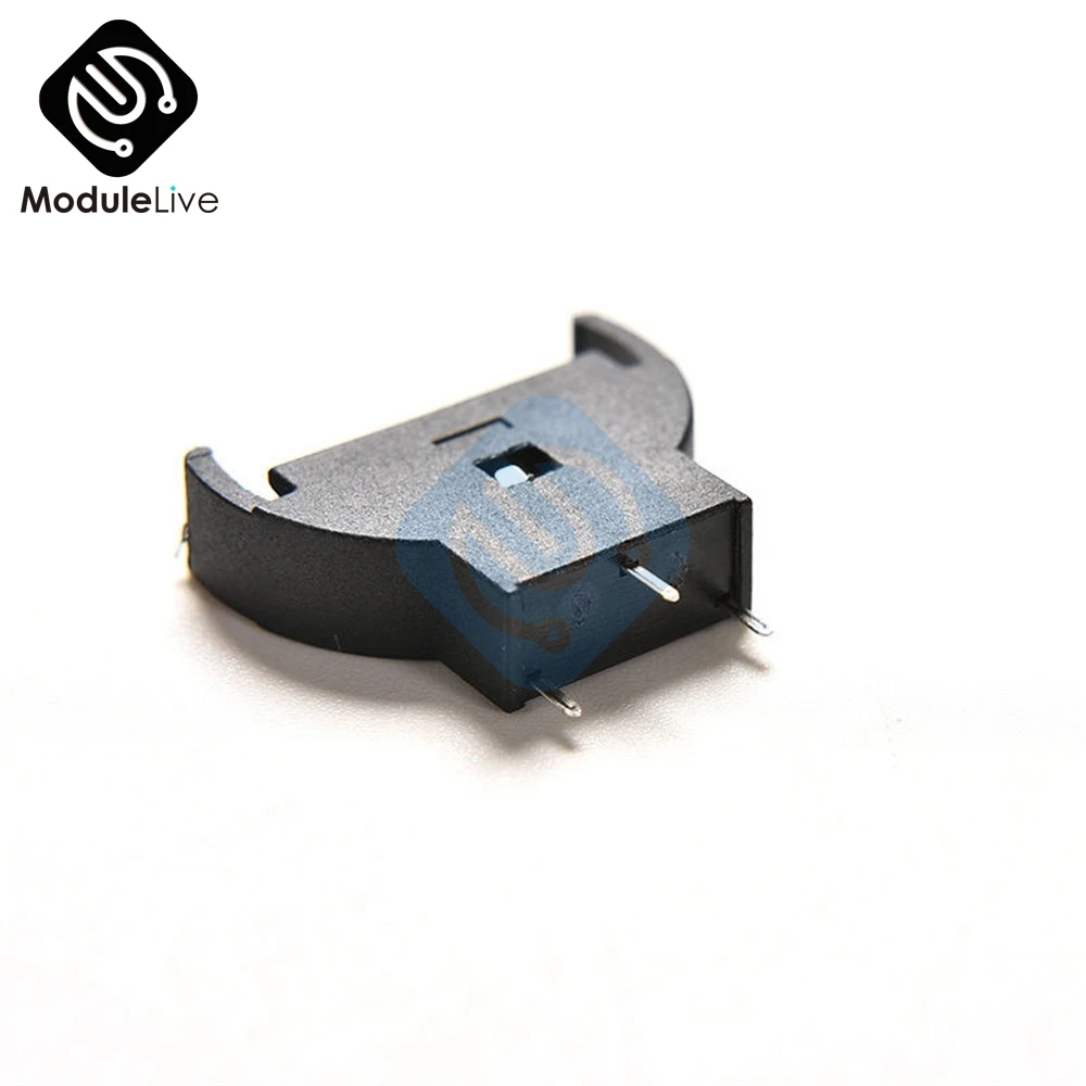 10 шт CR2032 2025 CR2025 полукруглая Батарея монет кнопочный разъем 3 PIN держатель дело 3pin 3 V монетки клетки разъем для аккумулятора держатель дело