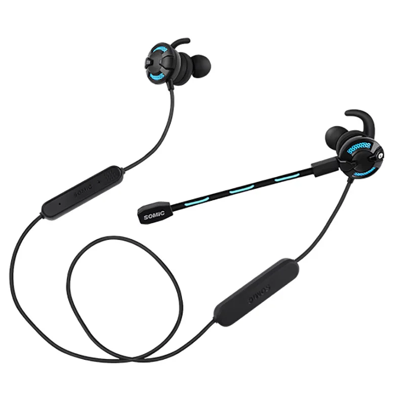 SOMIC G618 Pro Bluetooth In ear Earphone Stereo Wireless Sport Earbuds with Dual Detachable Mics Gaming Headset For Phone PS4 |