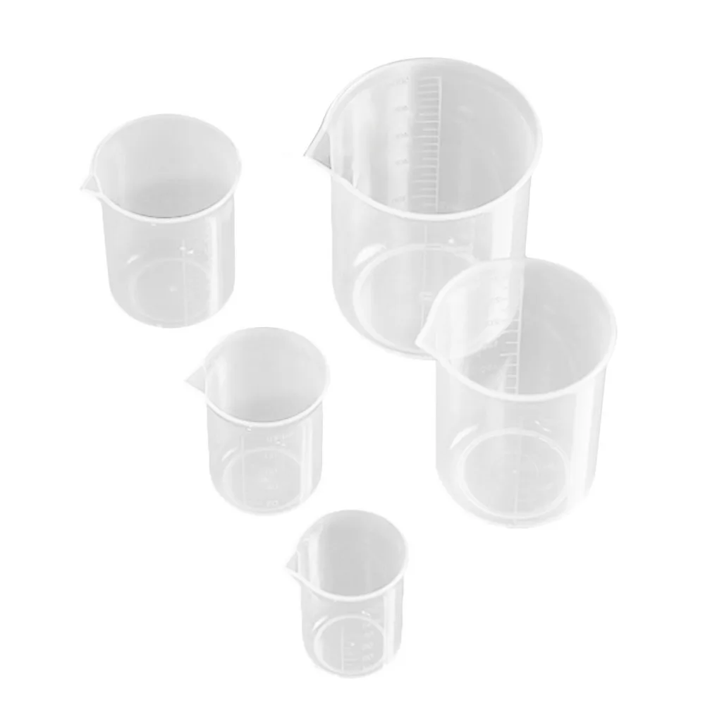 Behokic 5PCS Transparent Measuring Cup with Accurate Scales for Household Home Kitchen Laboratory 50ml 100ml 150ml 250ml 500ml | Дом и сад
