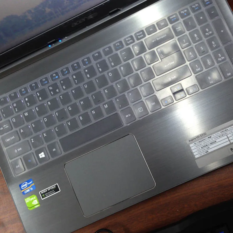 transparent 15 дюймов Силиконовая клавиатура для ноутбука Обложка для acer Aspire V7-582PG V7-582PG M5-583P V5-573PG V5-573P V5-552 V5-552G V5-552P - Цвет: transparent