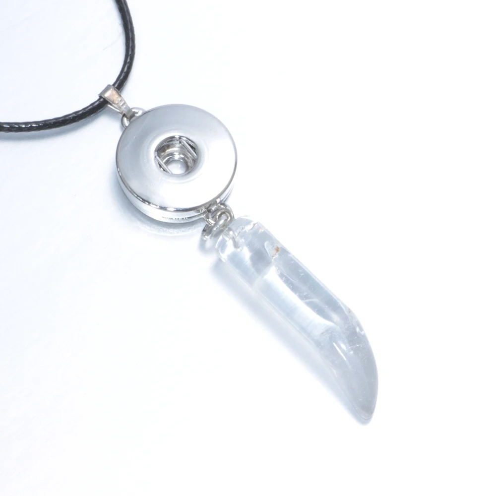 Новые поступления Натуральный камень Полумесяца кулон Цепочки и ожерелья кнопки