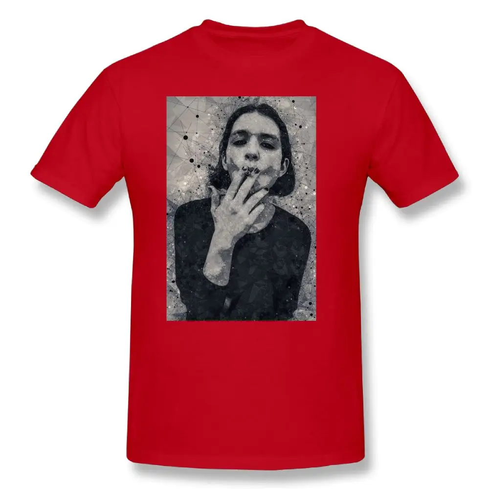 Placebo футболка Brian Molko Placebo Геометрическая художественная Футболка мужская 3d принт летние футболки уличная безразмерная музыкальная футболка - Цвет: red