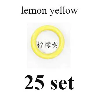 25set lemon yellow 25 наборов высокое качество металл латунь 9,5 мм зубчатая Кнопка Экологичные кнопки для ухода за кожей Поппер пряжки 20 Доступные цвета - Цвет: 25set lemon yellow