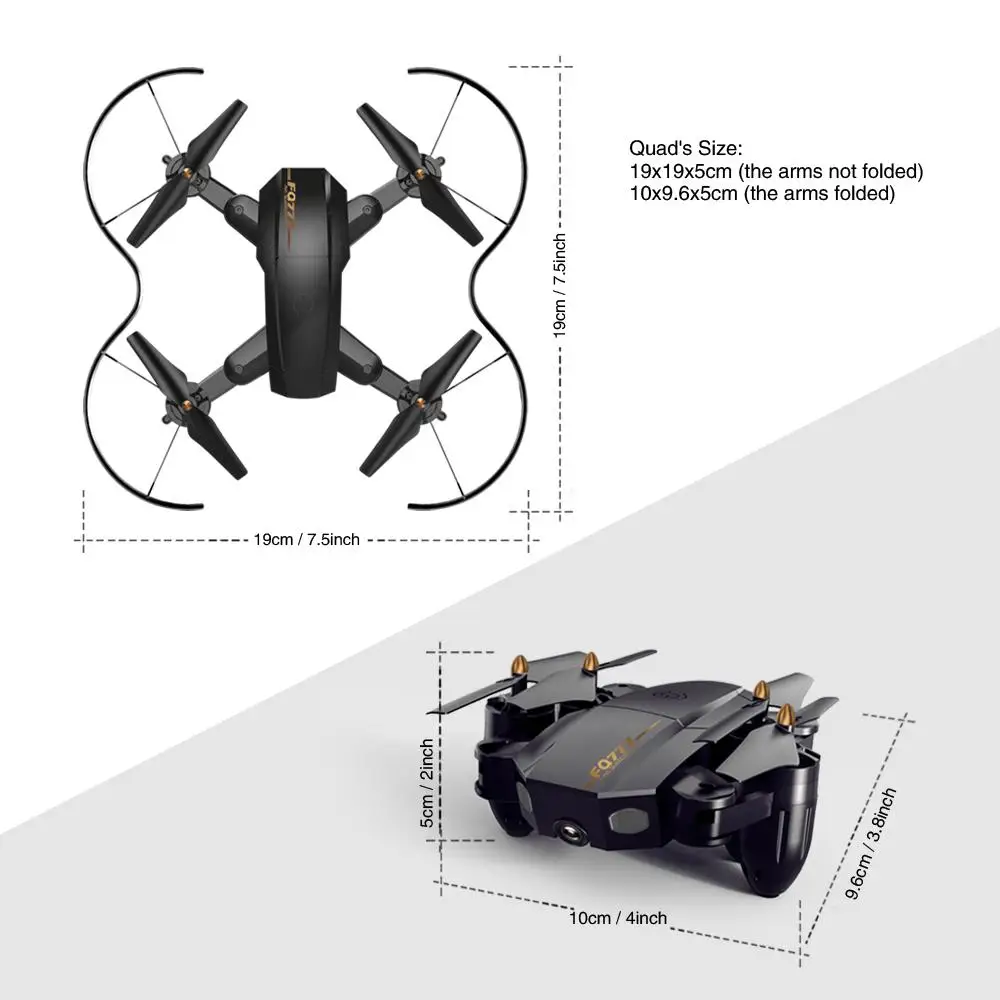LeadingStar FQ777 FQ36 Мини WiFi FPV с 720P HD камерой режим удержания высоты складной RC Дрон