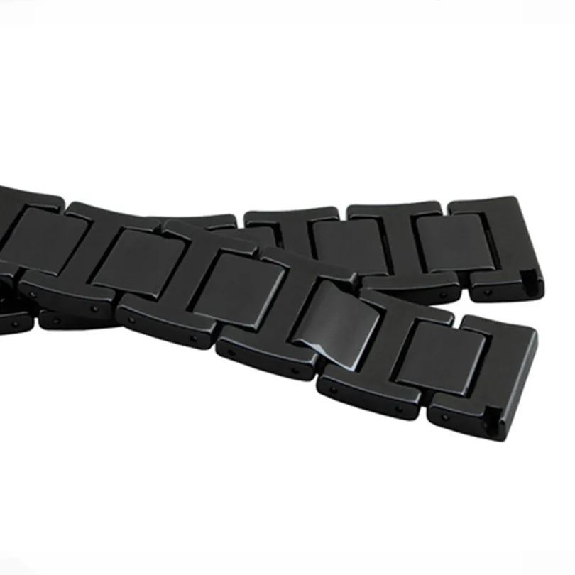 16 18 20 22mm Ceramic Watchbands Men Women Watch Accessories Ceramic Strap Bracelet Band Watch Band White Black