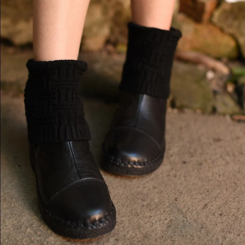 Женские ботинки на плоской подошве Artdiya повседневные из натуральной кожи с