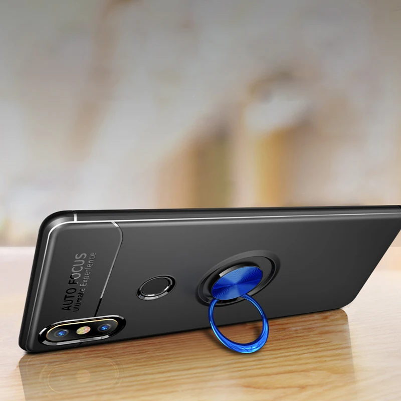 Finger Ring Case For Xiaomi Mi 8 Magnetic Car Phone Holder Stand 6 case protection |