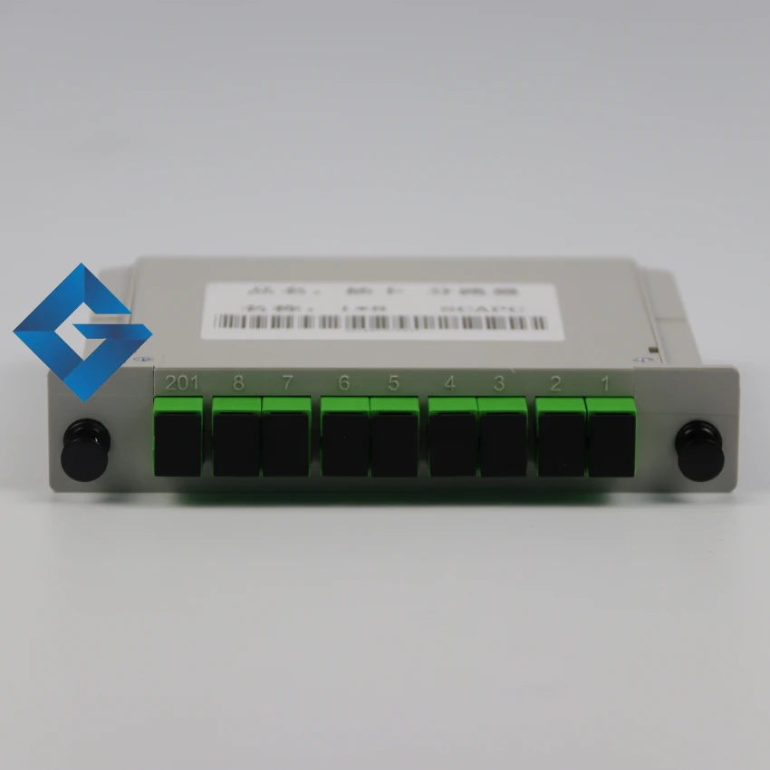 1x8 LGX коробка кассета карточная вставка SC/APC ПЛК разделитель модуль 1/8 8 портов