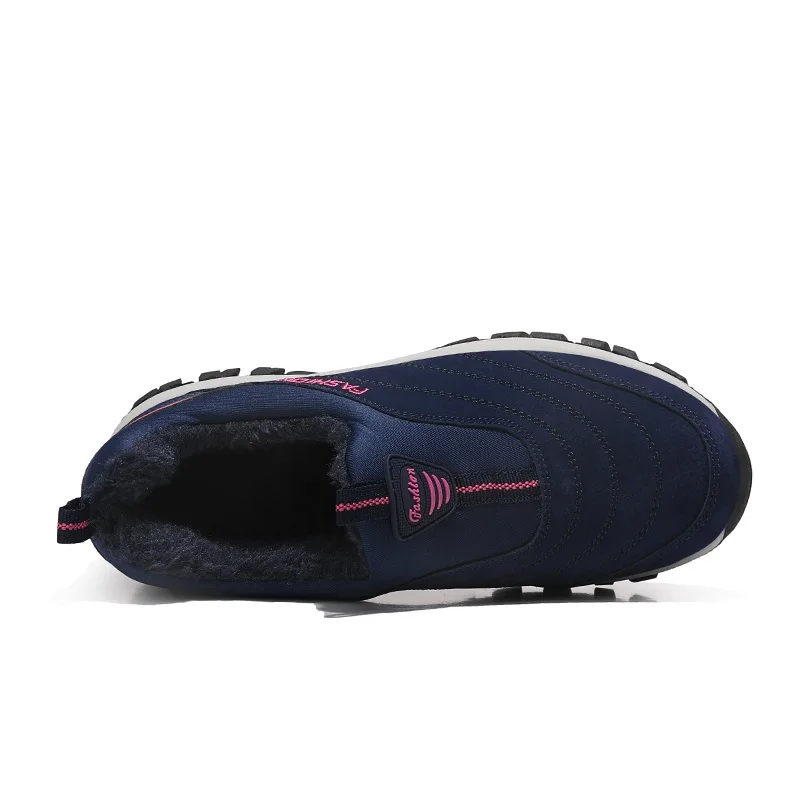 plus cotton DR. EAGLE/Осенняя женская обувь для бега; женские зимние спортивные кроссовки для ходьбы; женская обувь из свиной кожи; Размеры 35-41 - Цвет: plus cotton