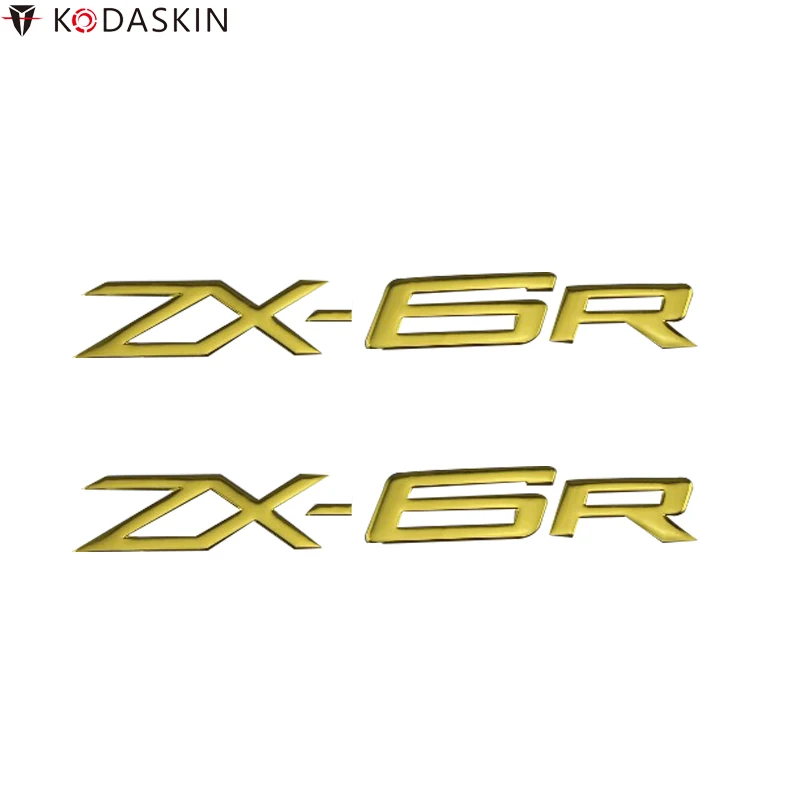 

KODASKIN Motorcycle Logos Emblems Stickers Decals Reflective Chrome for Kawasaki ZX-6R ZX636 ZX6R 636
