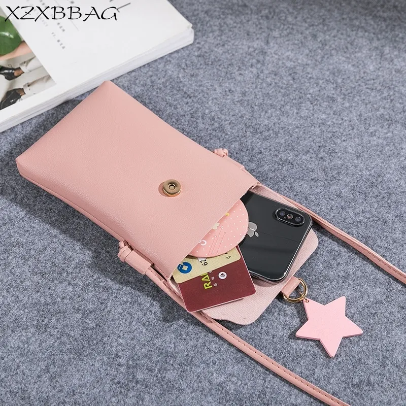 XZXBBAG женская сумка мессенджер из искусственной кожи милый кошелек с подвеской в