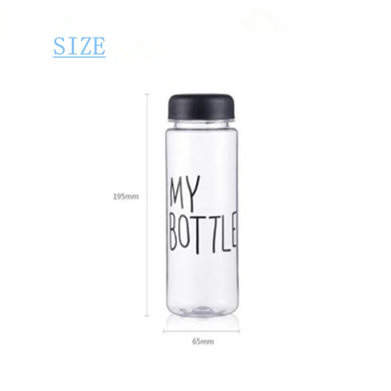 Роман My Bottle 500 мл Пластик бутылки воды Спорт лимонный сок фрукты бутылке мода