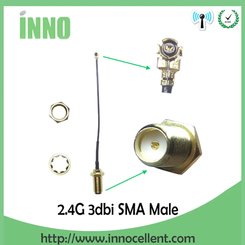 EOTH  2.4g antenna 3dbi sma male wlan wifi 2.4ghz antene IPX ipex 1 SMA female pigtail Extension Cable iot module antena