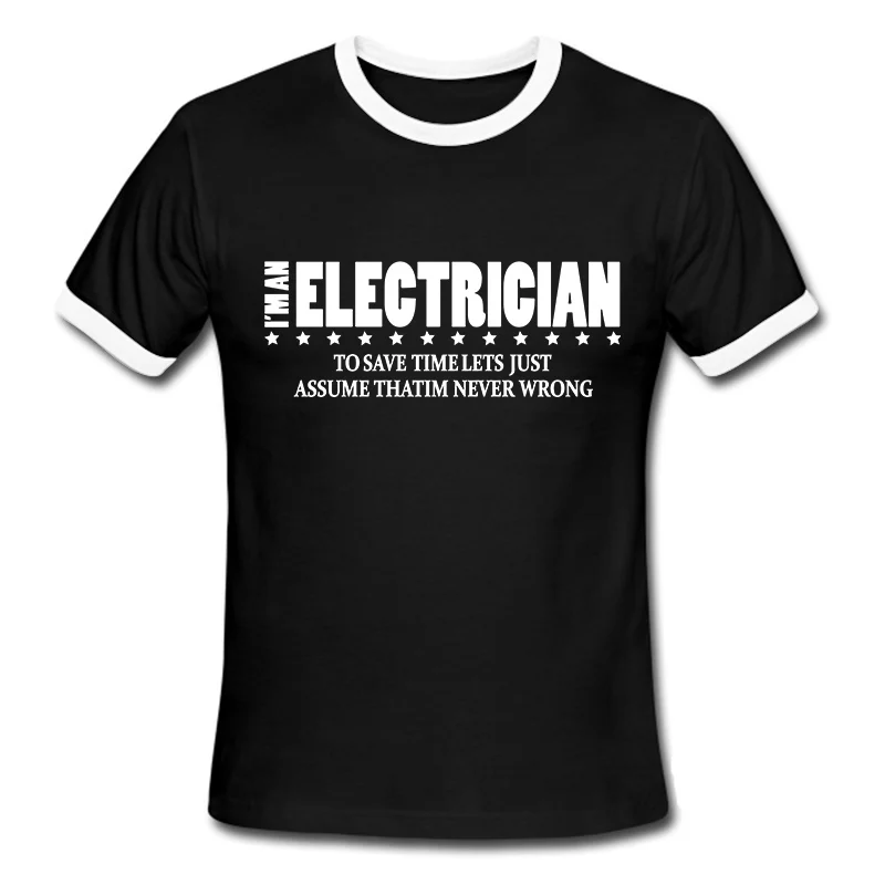 Новый летний мода я электрик графический тис печатных футболки мужчины