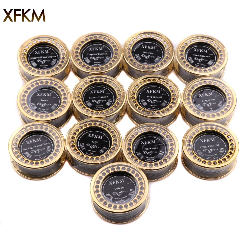 

XFKM 5m/roll A1 Fused Clapton juggernaut for RDA RBA Rebuildable Atomizer Electronic Cigarette Heating Wires Vape DIY Coil Tools