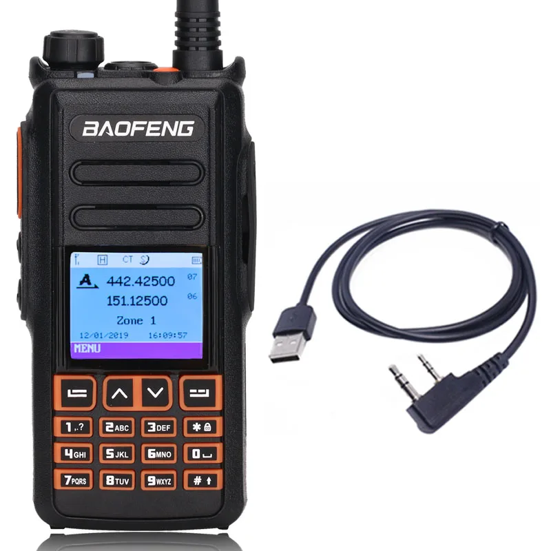 add usb cable Baofeng DM-X рация с GPS Запись двухдиапазонный DMR Dual Time slot цифровой/аналоговый ретранслятор обновление DM-1702 двухстороннее радио - Цвет: add usb cable