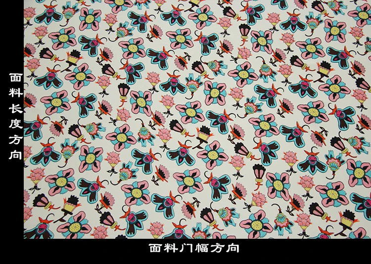 Настоящая шелковая печать креп де шин Атласная Ткань Цветы для юбки платье 0 5