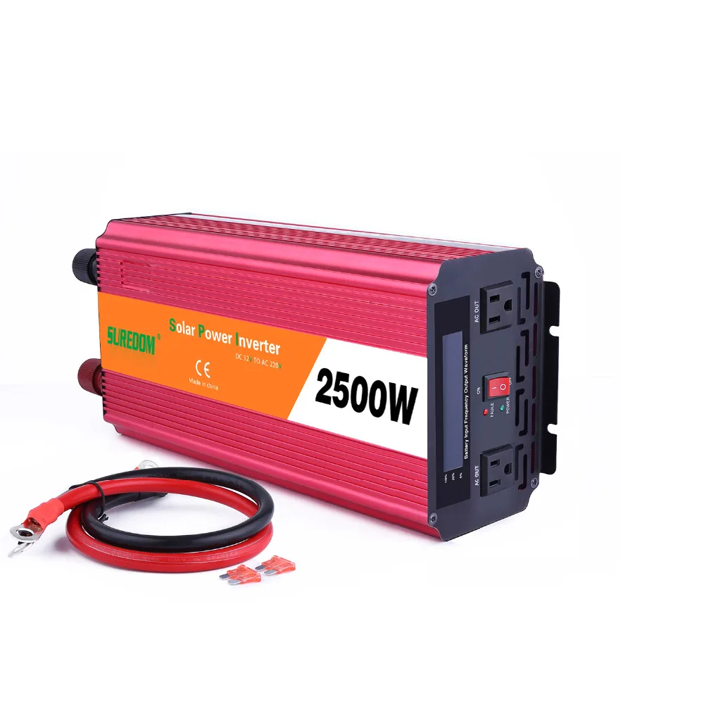 2500 Вт Инвертор напряжения конвертер зарядное устройство DC 12 24V к AC 110 220V 50Hz с
