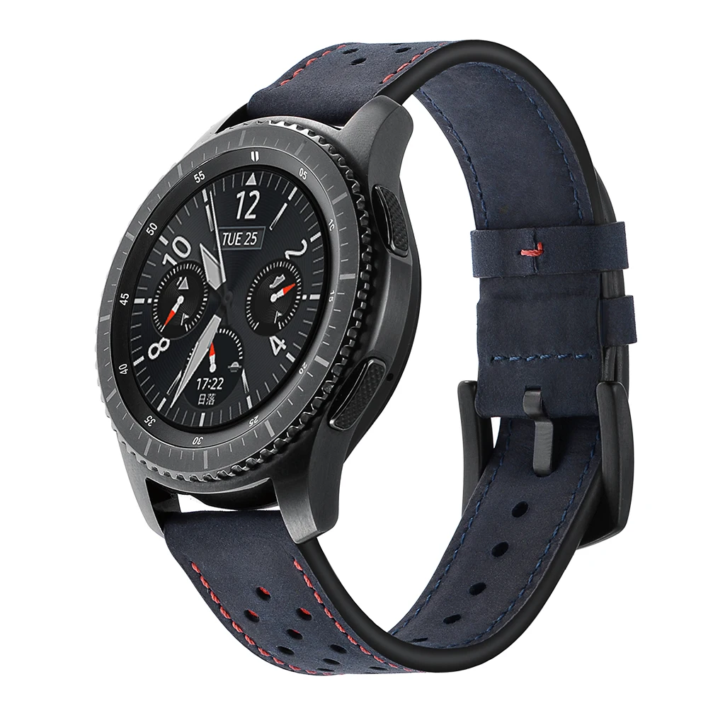 Для samsung gear S3 Frontier/классический ремешок для часов из натуральной кожи, сменный браслет, браслет для samsung Galaxy Watch 46 мм