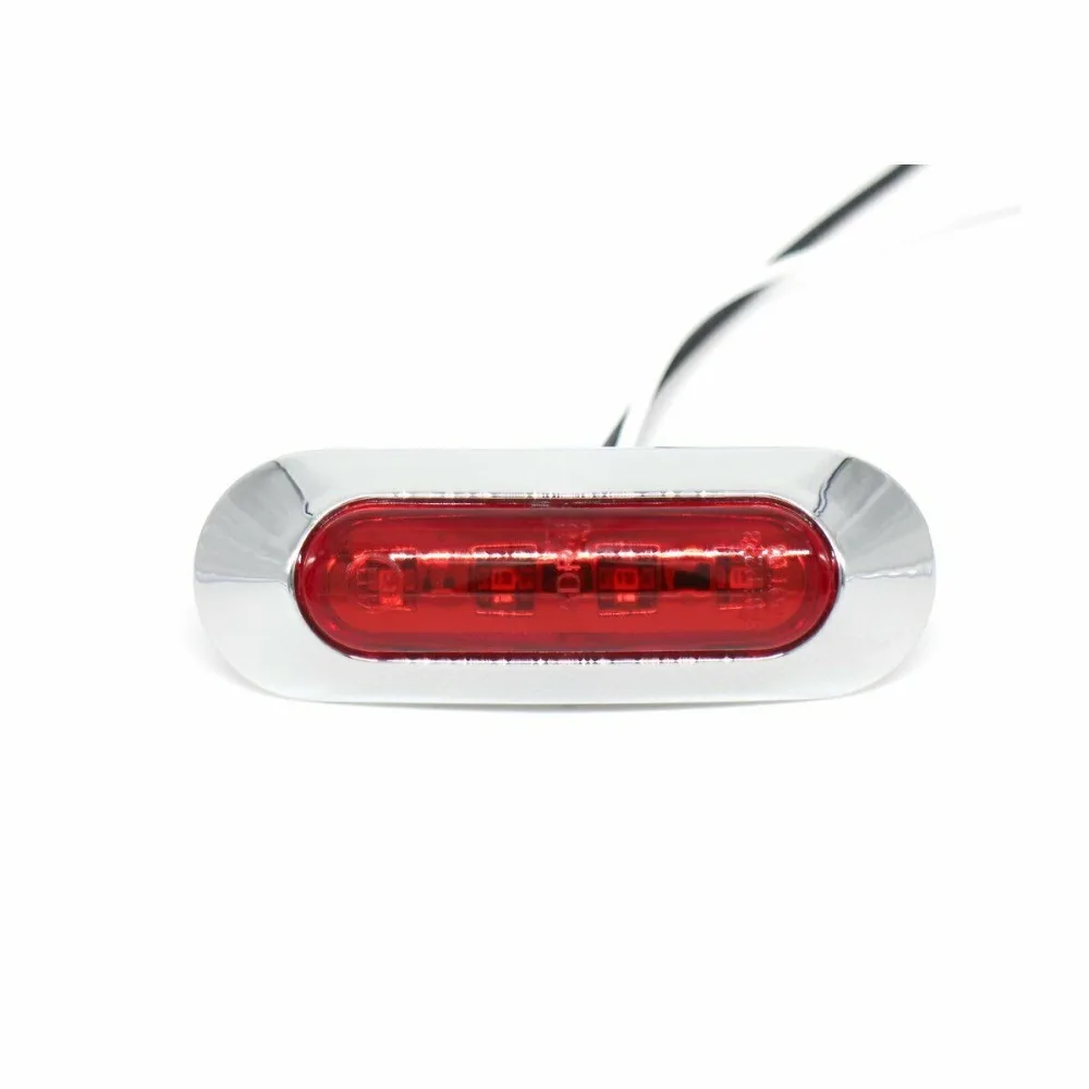 Кратор 10 шт 12V 24V 4 SMD Красный боковой Светодиодный Маркер хвост светильник грузовик прицепа лодки Водонепроницаемый