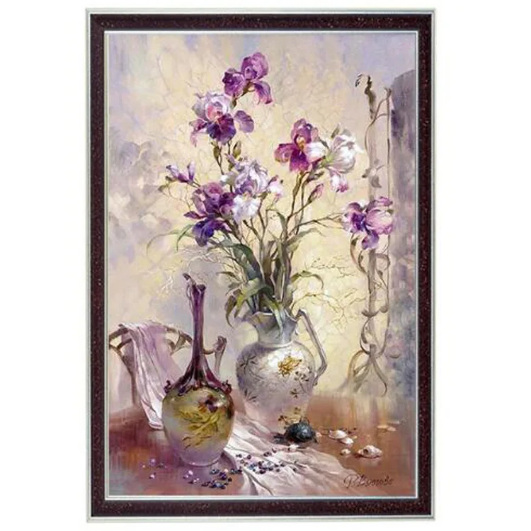 

Two Vases Flowers Needlework,Bricolage Cross stitch,Embroidery kits Decor 14CT Canvas Patterns Cross-Stitching,DIY Handmade