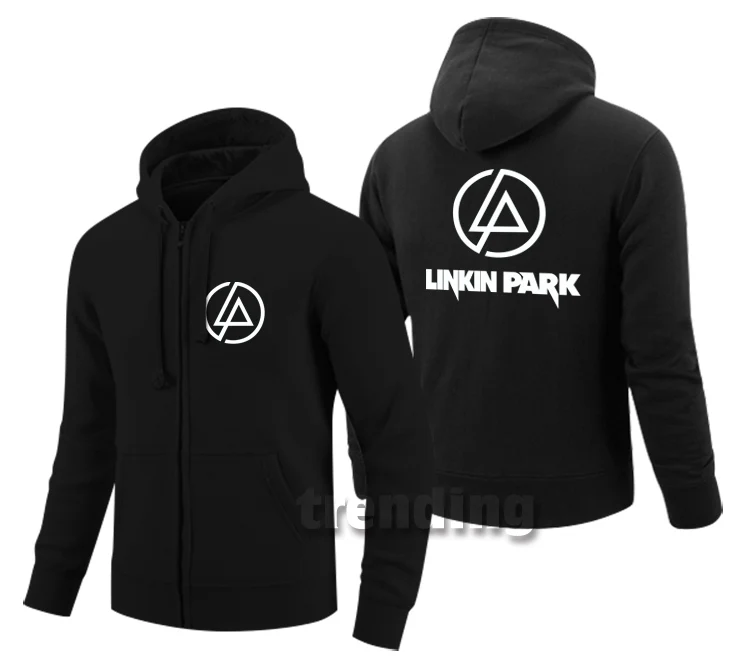 Новые модные европейские размеры тонкие весенние мужские толстовки wo мужские linkin park Рок Группа Толстовка куртка на молнии Топы с капюшоном - Цвет: style 1