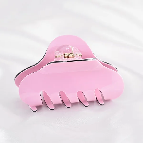 Pink EASYA, 3 размера, резиновая большая заколка для волос, для женщин, девочек, твердые аксессуары для волос, краб, простая мода, заколки для волос - Цвет: Pink