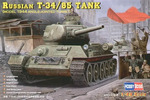 Hobby Boss 84809 русская T-34/85 модель танка 1944 угловая башенка 1/48 масштабная модель советская т34/85 танк Полный Интерьер