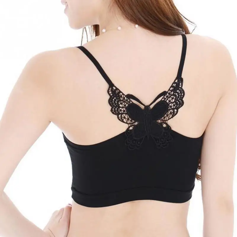 Модный женский сексуальный однотонный кружевной топ бюстье с бантиком сзади