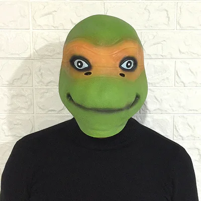 Turtle Хэллоуин Карнавал зверополис косплей костюм реквизит рыба кролик Джуди верблюд панда кенгуру Ленивец ящерица Бегемот Латексная Маска животных - Цвет: Turtle