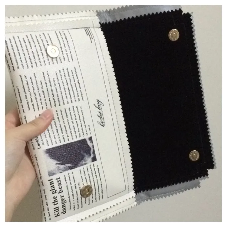 Винтажные Ретро газетные клатчи женские конверты сумки с буквенным принтом