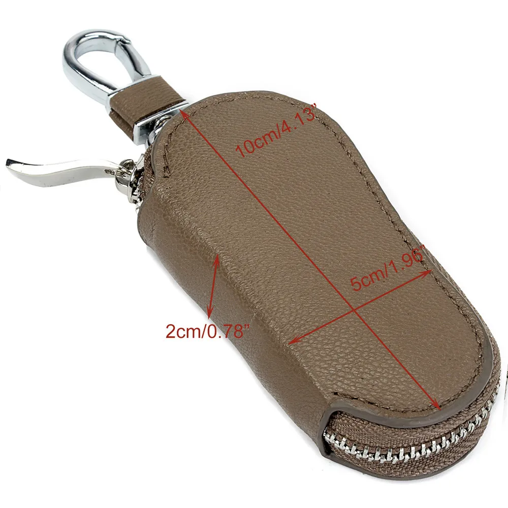 Light Brown Из натуральной овчины модные кожаные автомобильные мотоциклетные брелок для ключей сумка чехол бумажник сумка для мужчин и женщин для крутых Harley D35 - Название цвета: Light Brown