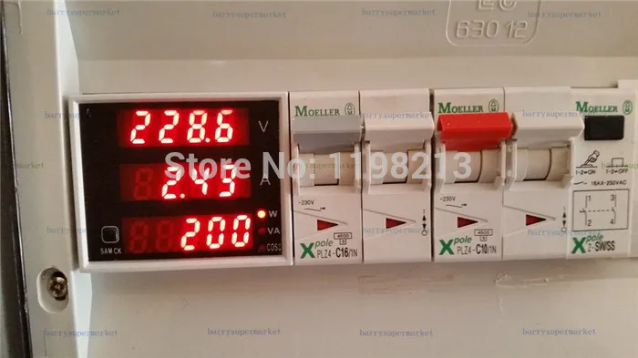 Цифровой Напряжение Ток Мощность счетчик Амперметр вольтметр powermeter DIN RAIL 100A AC80 300V