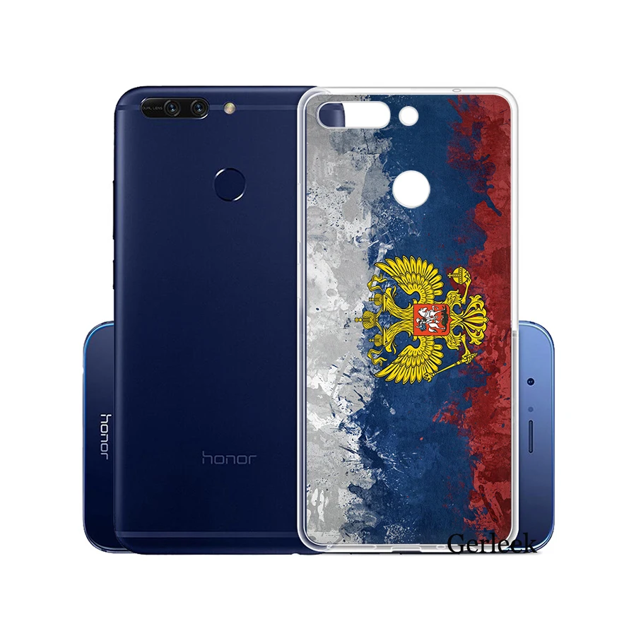 Чехол для телефона с флагом России Huawei Honor 6A 7A 7C 7X 8X 8 9 10 Lite Play мягкие чехлы из ТПУ |