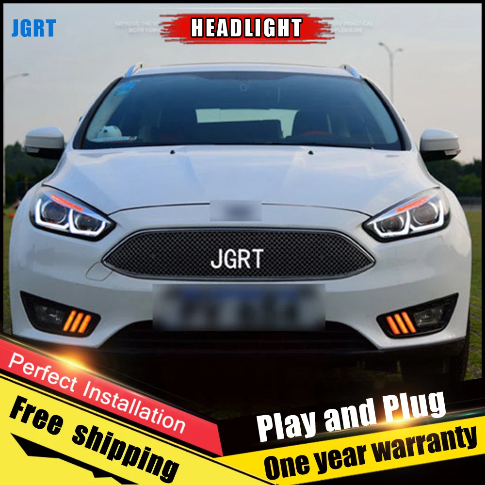 2 шт. автомобильный стиль светодиодный фары для Ford Focus для фокусировки головная лампа светодиодный DRL Объектив двойной луч H7 HID Xenon Биксеноновые линзы