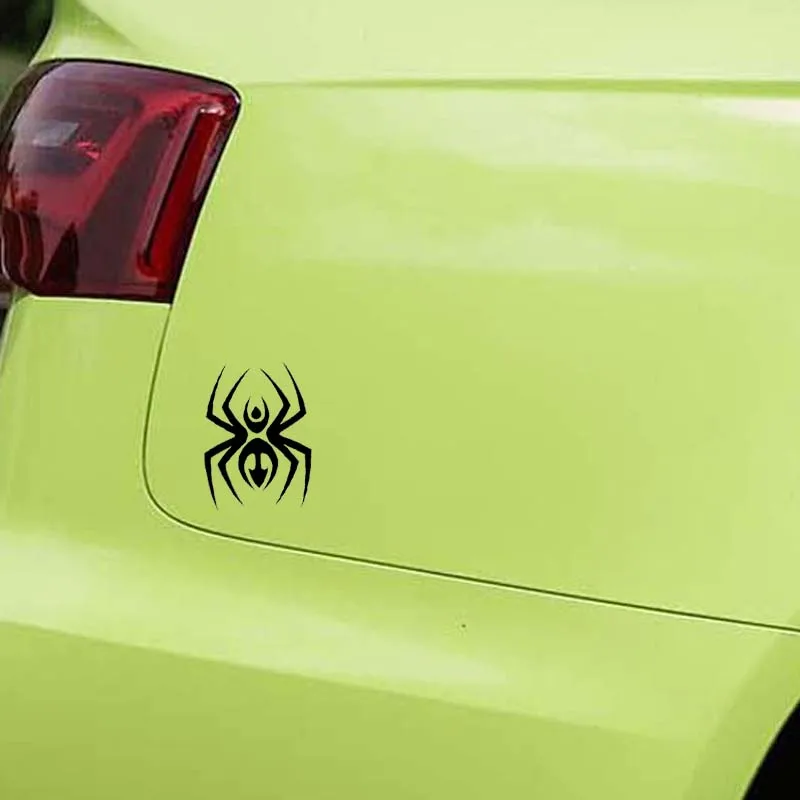 

YJZT 12.7CM*17.3CM Vinyl Decals Car Sticker Spider Cool And Pretty Black/Silver C19-0274