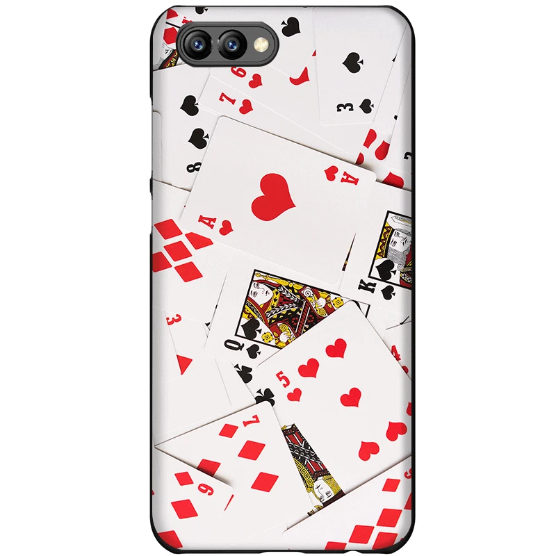 Mobile Phone Case For Huawei Honor Note 10 6A 7A 7C 7X 8X 8 8C 9 Lite Cover Poker HD Logo Casing Shell | Мобильные телефоны и