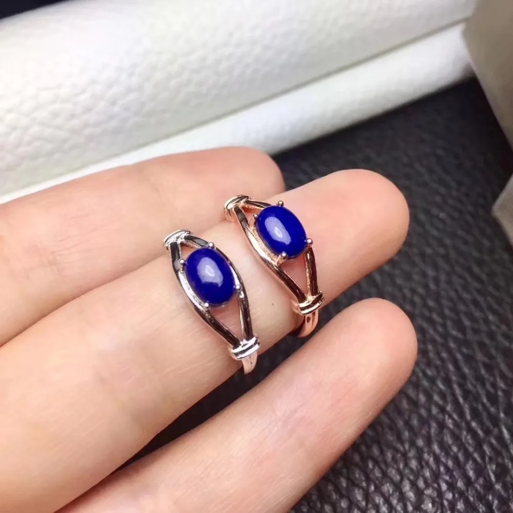 Женское кольцо с лазуритом из серебра 925 пробы 5 х7 | Украшения и аксессуары