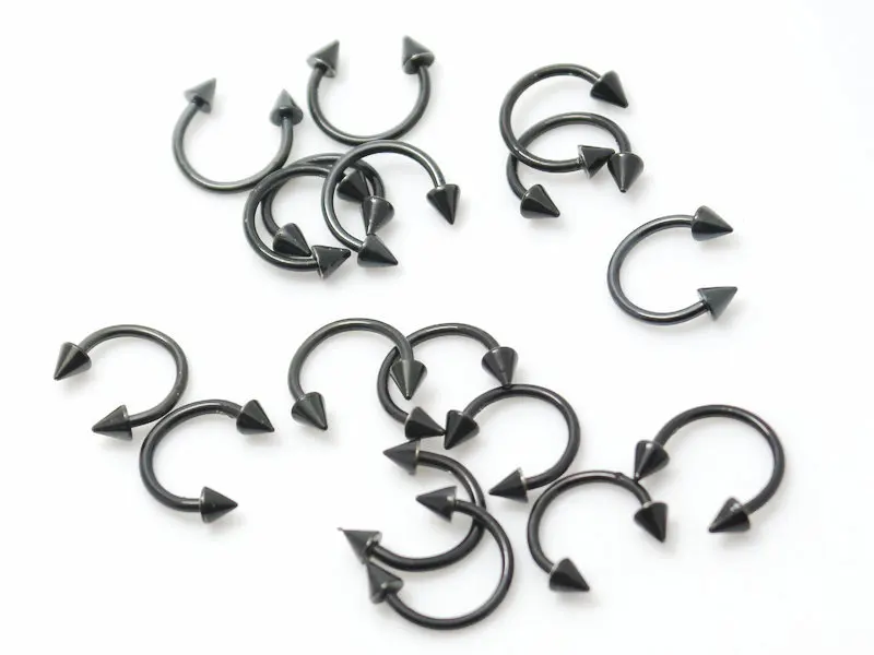 Кольца для перегородки кольца губ с шипами в форме подковы 10 шт. | Украшения и