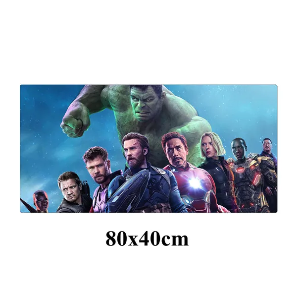 4 80x40 см Мстители эндгейм коврик для мыши большой нескользящий игровой замок края скорость геймер коврик для мышки для ноутбука ПК Аксессуары коврик для ноутбука - Цвет: 4