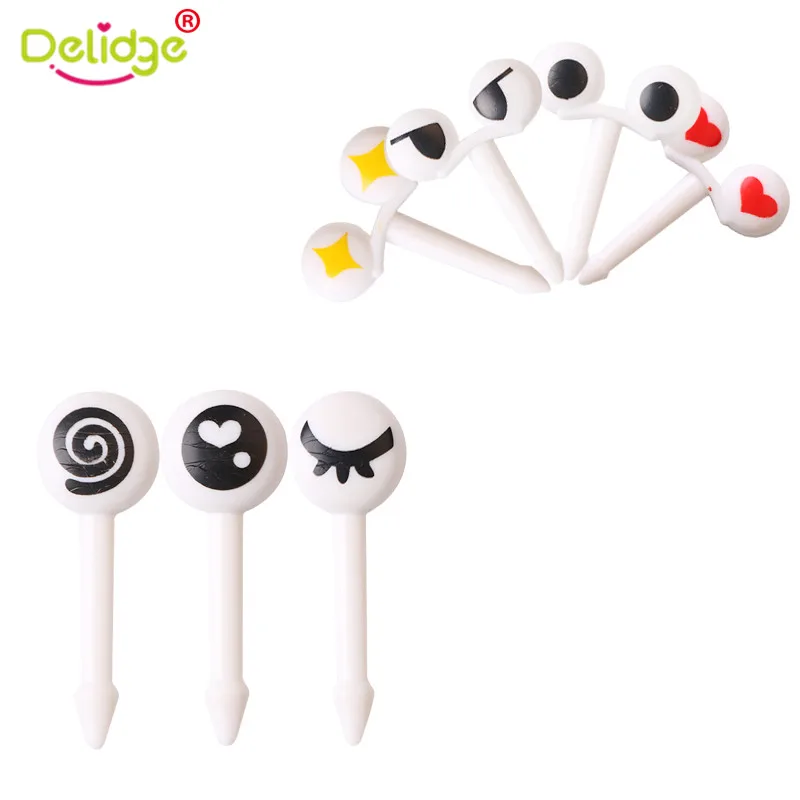 Delidge пластиковая вилка для фруктов с милыми глазами детский обед кухонная
