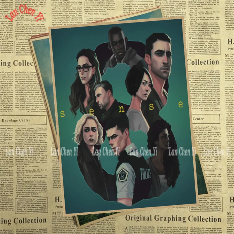 ТВ play Sense8 фильм Ретро плакат художественное украшение винтажные принты гостиная