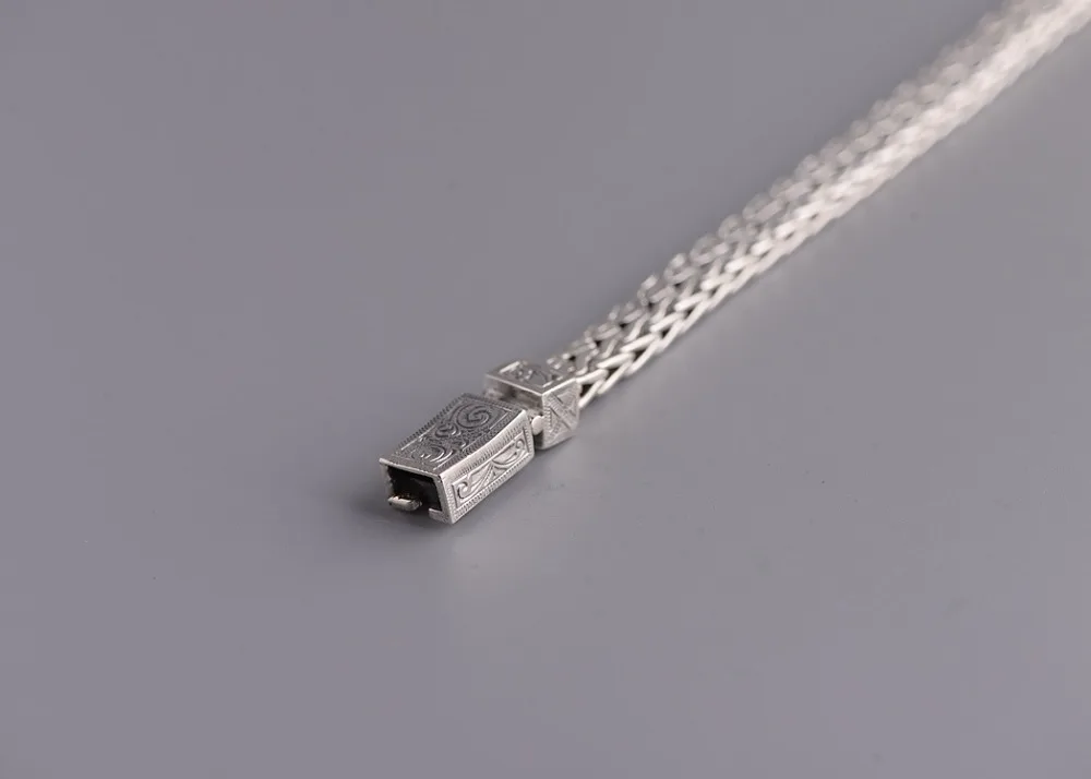 S925 серебряные ювелирные изделия винтажное тайское модное серебро ручной работы слона страховая пряжка мужской серебряный браслет